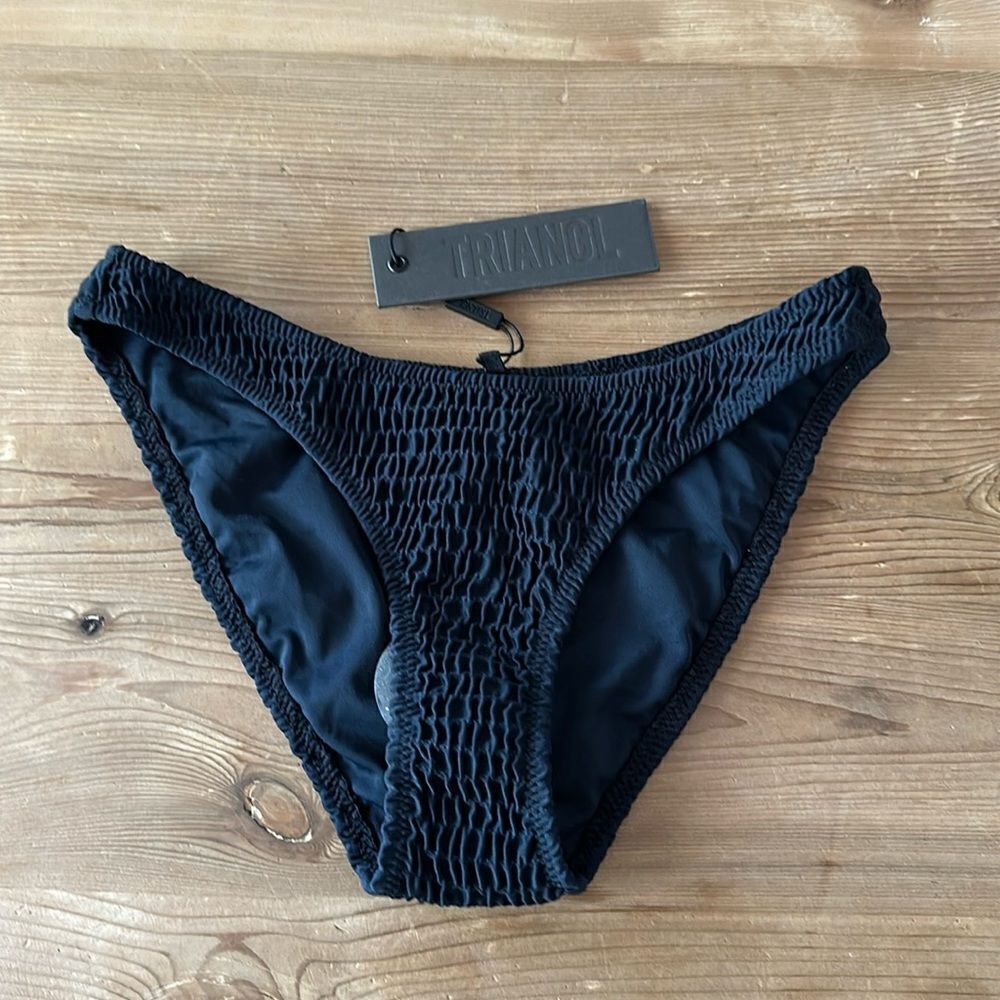 Triangl Swimwear Black Bikini Bottom Saria Midnight
